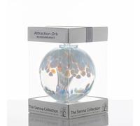 Sienna Glass Attraction Orb Remembrance in White Sienna Glass White