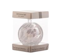 Sienna Glass Birthstone Ball - April Diamond/Clear - Handcrafted Mouth-Blown Glass Ornament - Personalised Birthday Gift - Hanging Window Decoration - Keepsake Gift Boxed with Ribbon