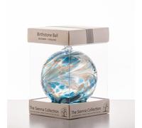 Sienna Glass Birthstone Ball - December - Turquoise