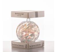 Sienna Glass Birthstone Ball June Pearl In Pale Pink Pale Pink