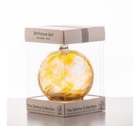 Birthstone Ball November Topaz Sienna Glass Yellow One Size