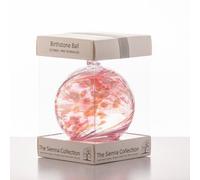 Sienna Glass October Birthstone Glass Friendship Ball-Pink Tourmaline, 11 x 11 x 14 cm