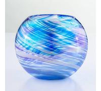 Sienna Glass Blown Glass Tealight Holder Blue Blue