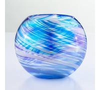 Sienna Glass Blown Glass Tealight Holder Blue Sienna Glass Blue