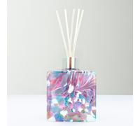Sienna Glass Blue & Pink Square Reed Diffuser - Handcrafted Glass Bottle (No Oil)