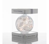 Sienna Glass Diamond Wedding Anniversary Gift Friendship Ball In White White One Size