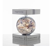 Sienna Glass Engagement Gift Friendship Ball Pastel Silver Silver One Size