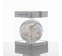 Sienna Glass Engagement Gift Friendship Ball - Pastel White
