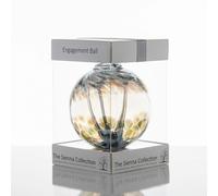 Sienna Glass Engagement Gift Spirit Ball - Pastel Silver