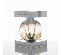Sienna Glass Engagement Gift Spirit Ball White Sienna Glass White