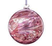 Sienna Glass Galantine's Day Gift 10cm Friendship Ball - Pastel Pink
