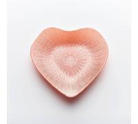 Sienna Glass Decorative Glass Bowl - Heart Design - Red & Pink Handmade Gift Idea for Special Occasions