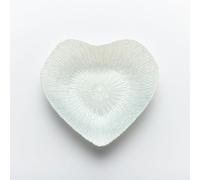 Sienna Glass Glass Bowl - Heart Design - Silver