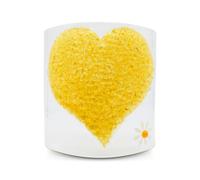 Sienna Glass Glass Curve - Heart Shape in Yellow (Handmade Decorative Ornament)