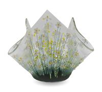 Sienna Glass Handmade Fused Glass Small Tealight Holder - Daisy Design
