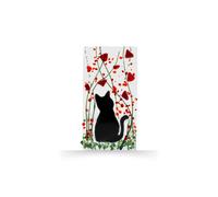 Sienna Glass Handmade Fused Glass - Tea Light Holder - Cat - Poppy Multi