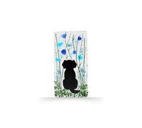 Sienna Glass Handmade Fused Glass - Tea Light Holder - Dog - Forget Me Not Sienna Glass Multicolor