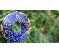 Sienna Glass Hanging Bird Feeder Blue Blue One Size