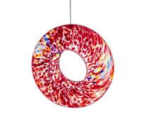 Sienna Glass Hanging Bird Feeder - Red