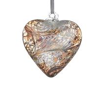 Sienna Glass HR8PASTELGO Friendship Heart, Gold, Small