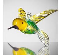 Sienna Glass Large Hanging Bird Humming Bird Yellow & Blue Multi One Size