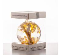 Mother's Day 10cm Spirit Ball Pastel Gold Sienna Glass Gold One Size