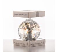 Sienna Glass Mother's Day 10cm Spirit Ball - Pastel Silver