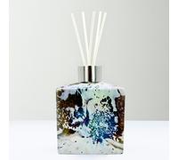 Sienna Glass Pastel Silver Square Reed Diffuser - Handcrafted Glass Bottle (No Oil)