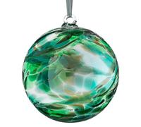 Sienna Glass Personalised Friendship Ball - Custom Glass Keepsake - Emerald