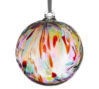 Sienna Glass Personalised Friendship Ball - Custom Glass Keepsake - Feather Multi