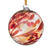 Sienna Glass Personalised Friendship Ball - Custom Glass Keepsake - Garnet