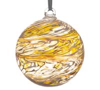 Sienna Glass Personalised Friendship Ball - Custom Glass Keepsake - Pastel Gold