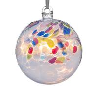 Sienna Glass Personalised Friendship Ball - Custom Glass Keepsake - White