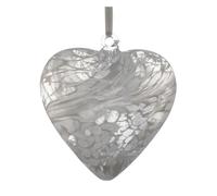 Sienna Glass Personalised Friendship Heart - Custom Glass Keepsake - White
