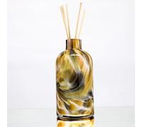 Sienna Glass Reed Diffuser - Handblown Forme Ember Glass - Gift-Boxed Aromatherapy Diffuser for Home Décor, Women & Special Occasions - Handmade UK Glass Ornament