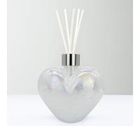 Sienna Glass Reed Diffuser - Handblown Heart White - Gift-Boxed Aromatherapy Diffuser for Home Décor, Women & Special Occasions - Artisan Glass Ornament by Aspire Art Glass
