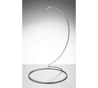 Sienna Glass Silver metal ornament stand large