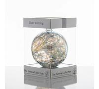 Sienna Glass Silver Wedding Anniversary Gift Friendship Ball