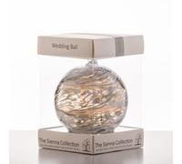 Sienna Glass Wedding Gift Friendship Ball - Pastel Silver