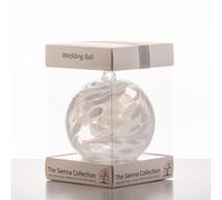 Sienna Glass Wedding Gift Friendship Ball - White