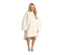 Sienna Hoodie Blanket, Super Soft Sherpa Fleece Warm Comfy Cosy Oversized Wearable Blanket Giant Sweatshirt for Adults Girls Kids Big Pocket Gifts for Women, Cream