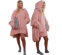 Sienna Sherpa Hoodie Blanket - Blush Pink