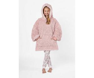 Sienna Kids Fluffy Hooded Fleece Blanket Blush