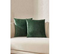 Sienna Matte Velvet 45x45cm Cushion Covers Forest Grn