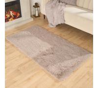 Sienna Natural Beige Rug Living Room 120 x 170cm, Super Soft Anti-Slip Medium Fluffy Rug for Bedroom Modern Shaggy Area Rugs Thick Pile Non-Shedding Floor Carpet