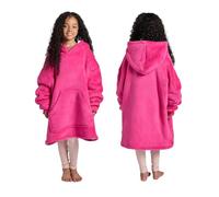 Sienna Oversized Hoodie Blanket Kids Teenagers Girls Hooded Blanket Ultra Soft Warm Sherpa Fleece Pullover Wearable Blankets Hoodie Big Jumper Gift for Girls, Pink - One Size