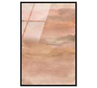 Sienna Pigments Blend Framed High-Gloss Acrylic Glass Wall Art Boho Abstract Wall by Art Remedy, Black Frame, 16 x 24