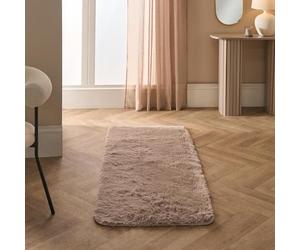 Sienna Rugs for Bedroom, Super Soft Fluffy Runner Rug Modern Anti Slip Shaggy Hallway Runner Rug Non-Shedding Thick Pile Area Rugs for Living Room, Natural - 60 x 150cm