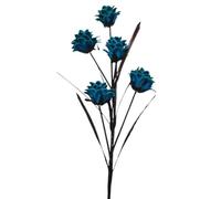 Sienna Shaun 5 Heads Silk Dragon Flower Stem 37" Long, 4" Flower Heads | Artificial Floral Decoration for Indoor and Outdoor Use (Teal Blue)