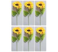 Sienna Shaun Artificial Tall Sunflower Stem - 1m Giant Faux Flower - Indoor Outdoor Pack Options (6)